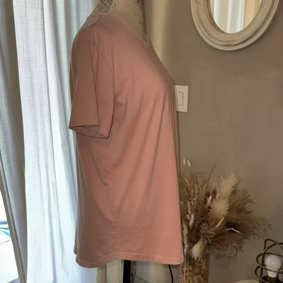 Kliegou men’s light pink mauve shortsleeve shirt nice t-shirt Large - Picture 2 of 7